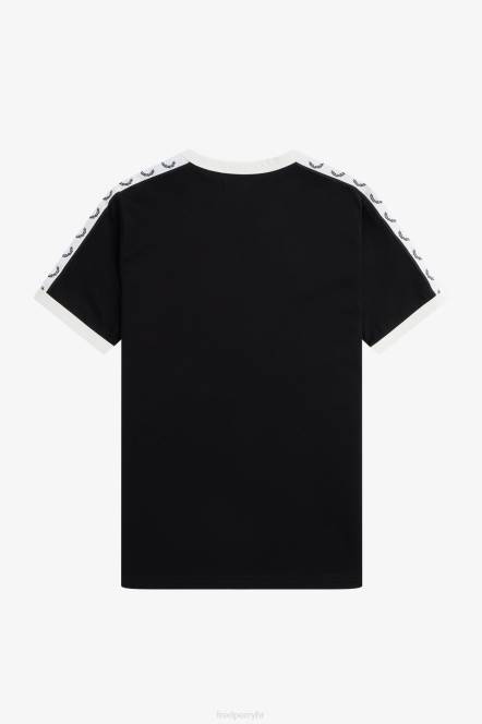 Fred Perry žene oblijepljena ringer majica N42N657 odjeća crno