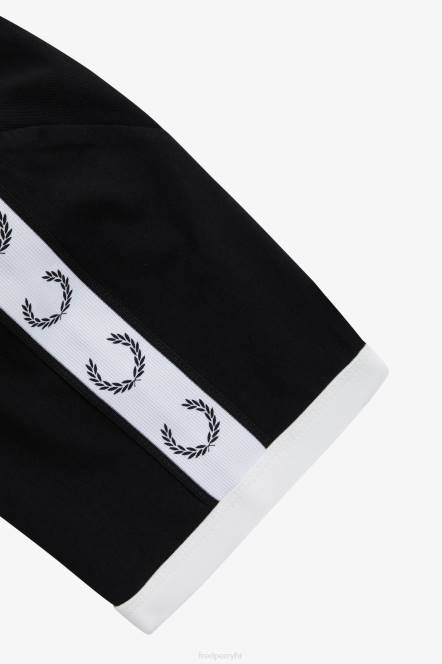 Fred Perry žene oblijepljena ringer majica N42N657 odjeća crno