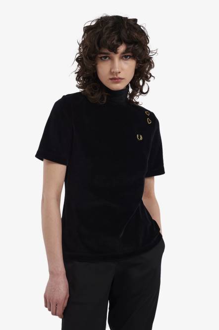 Fred Perry žene top od velura N42N654 odjeća zlato