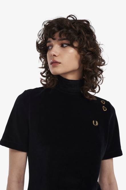 Fred Perry žene top od velura N42N654 odjeća zlato