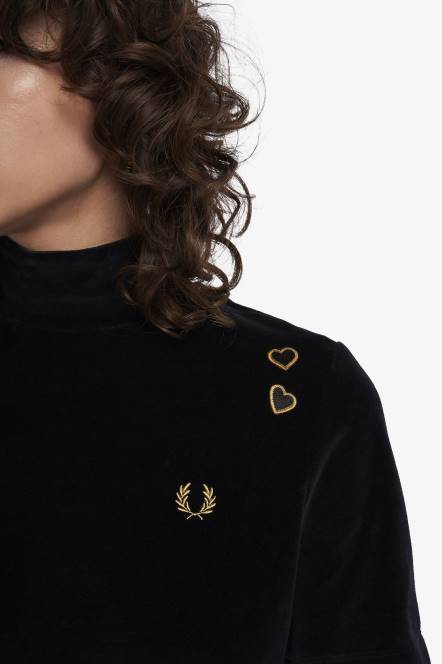 Fred Perry žene top od velura N42N654 odjeća zlato