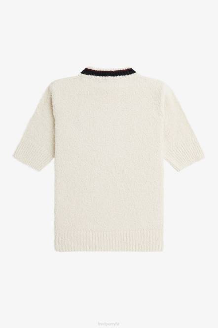 Fred Perry žene boucle džemper kratkih rukava N42N684 odjeća crno