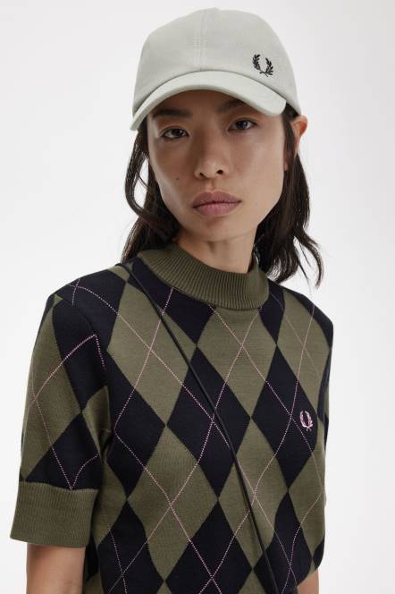 Fred Perry žene džemper kratkih rukava od argylea N42N685 odjeća jednolična zelena