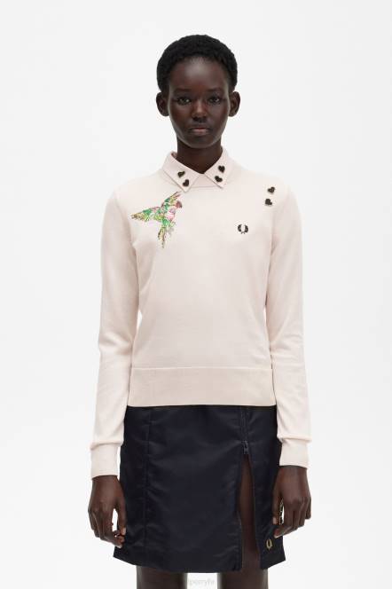 Fred Perry žene izvezeni džemper N42N678 odjeća crno