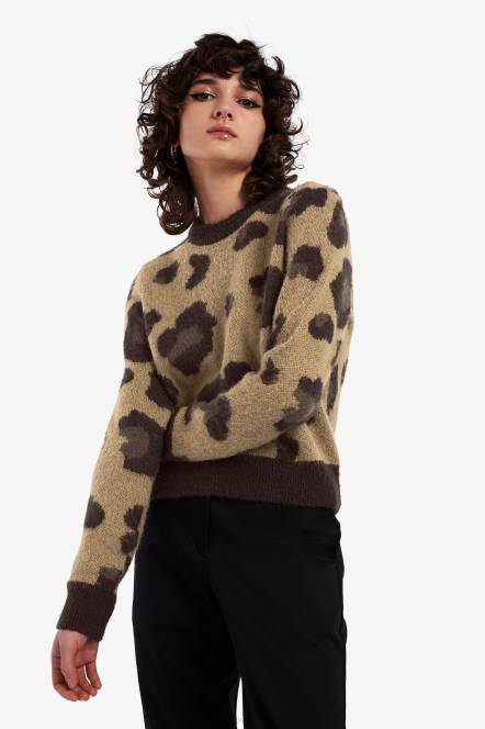Fred Perry žene leopard skakač N42N676 odjeća crno