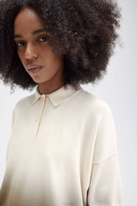 Fred Perry žene ombre pletena košulja N42N670 odjeća svilenkasta breskva