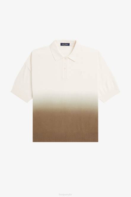 Fred Perry žene ombre pletena košulja N42N670 odjeća svilenkasta breskva