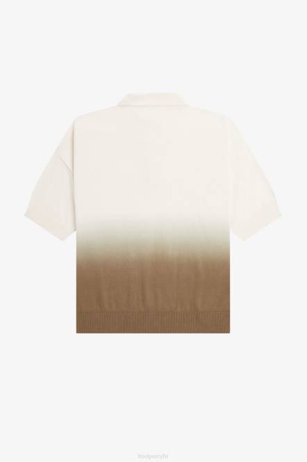 Fred Perry žene ombre pletena košulja N42N670 odjeća svilenkasta breskva