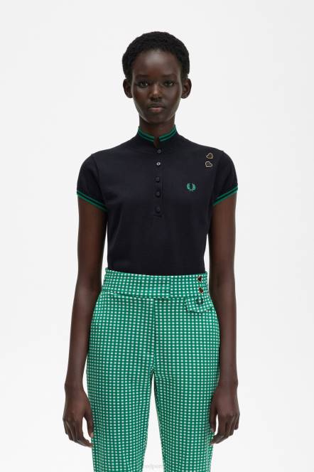 Fred Perry žene pletena košulja N42N686 odjeća crno