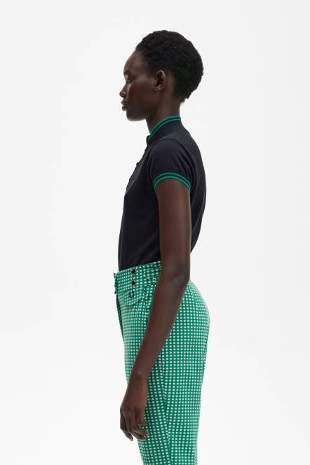 Fred Perry žene pletena košulja N42N686 odjeća crno