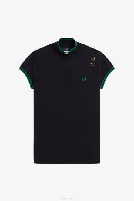 Fred Perry žene pletena košulja N42N686 odjeća crno