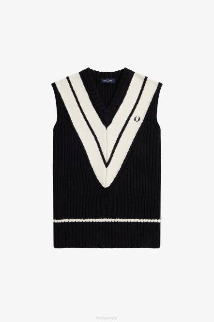 Fred Perry žene spremnik s V-izrezom N42N673 odjeća crno