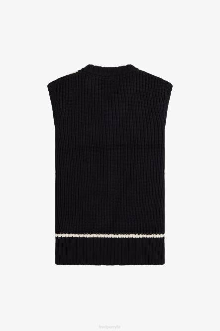 Fred Perry žene spremnik s V-izrezom N42N673 odjeća crno