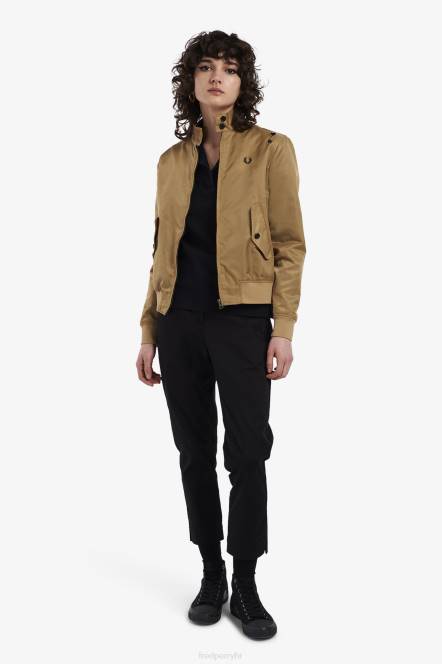 Fred Perry žene Jakna s podstavom s printom i zatvaračem N42N599 odjeća crno