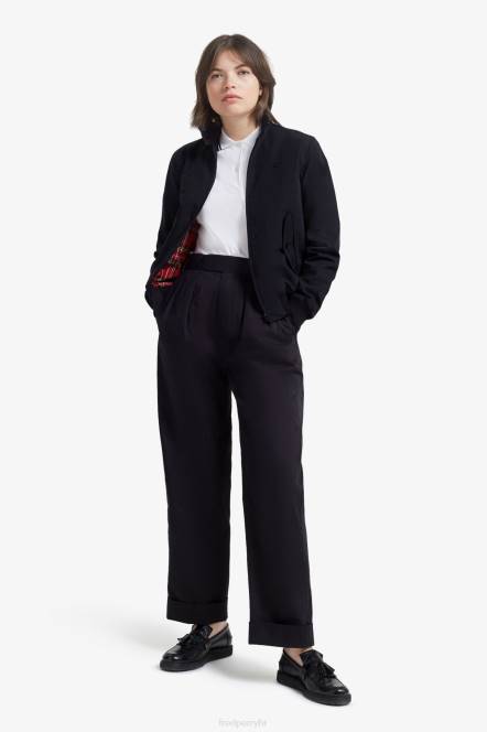 Fred Perry žene harrington jakna N42N594 odjeća crna/šampanjac
