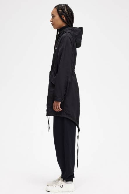 Fred Perry žene parka od školjki N42N595 odjeća crno