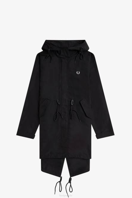 Fred Perry žene parka od školjki N42N595 odjeća crno